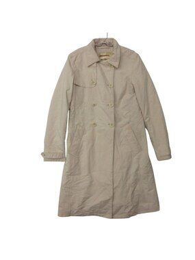 Prada Sports Trench Coat Nylon Polyester Long Light Beige